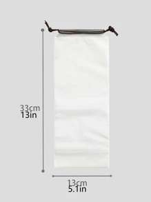 QYeah 1 Máy Tính Mờ Trong Mờ Túi Nhựa Dù Người Tổ Chức, Có Thể Tái Sử Dụng Di Động Dù Dây Rút Người Tổ Chức, Nhà Sắp Xếp Lưu Trữ - trắng - Xem 3