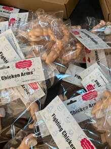 1 pieza de disfraz de pollo con diseño de brazo musculoso, para fiesta temática de gallinas y patos - Albaricoque - Ver 3