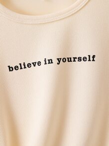 Girls Heart & Slogan Graphic Tee - Apricot - View 5