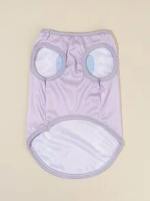 PETSIN 1pc Bow Print Pet Tank - Grey - View 6