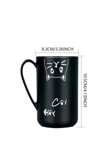 2件套猫咪印花漱口杯家居浴室装饰