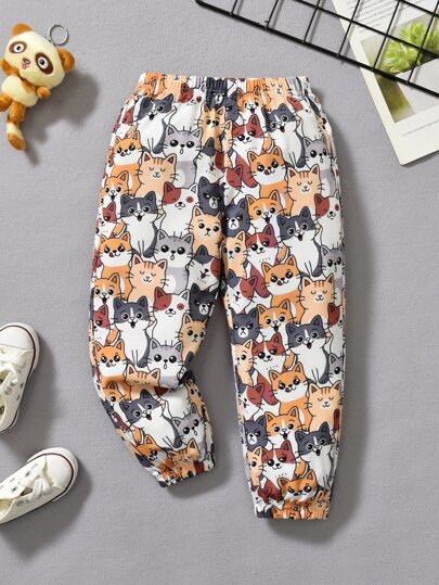 SHEIN 男小童休閒輕便和可愛服裝適用於秋天和夏天