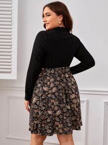 SHEIN Clasi Plus Paisley Print Belted Dress - Multicolor - View 2