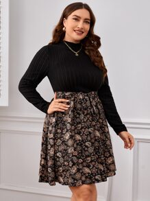 SHEIN Clasi Plus Paisley Print Belted Dress - Multicolor - View 6