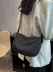 Túi vai Kẻ sọc Có thể điều chỉnh được Đúng mốt - màu đen - Xem 1