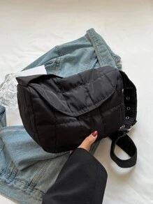 Túi vai Kẻ sọc Có thể điều chỉnh được Đúng mốt - màu đen - Xem 5