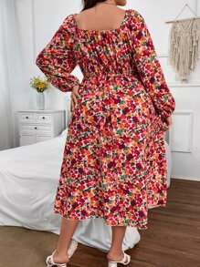 Breezaya Vestido con estampado floral fruncido - Multicolor - Ver 2