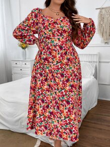 Breezaya Vestido con estampado floral fruncido - Multicolor - Ver 7