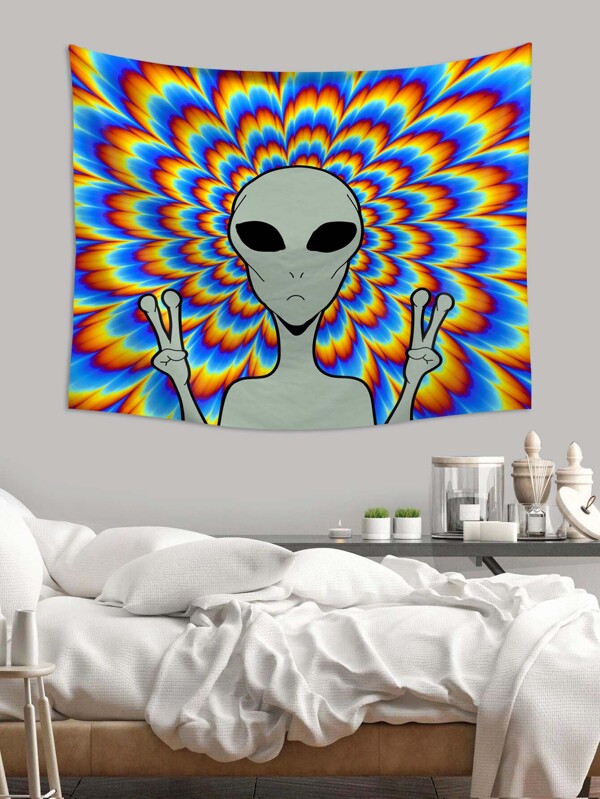 Alien Pattern Tapestry SHEIN USA