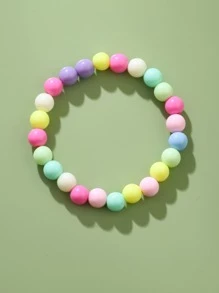 Toddler Girls Color Block Beaded Bracelet - Multicolor - View 1