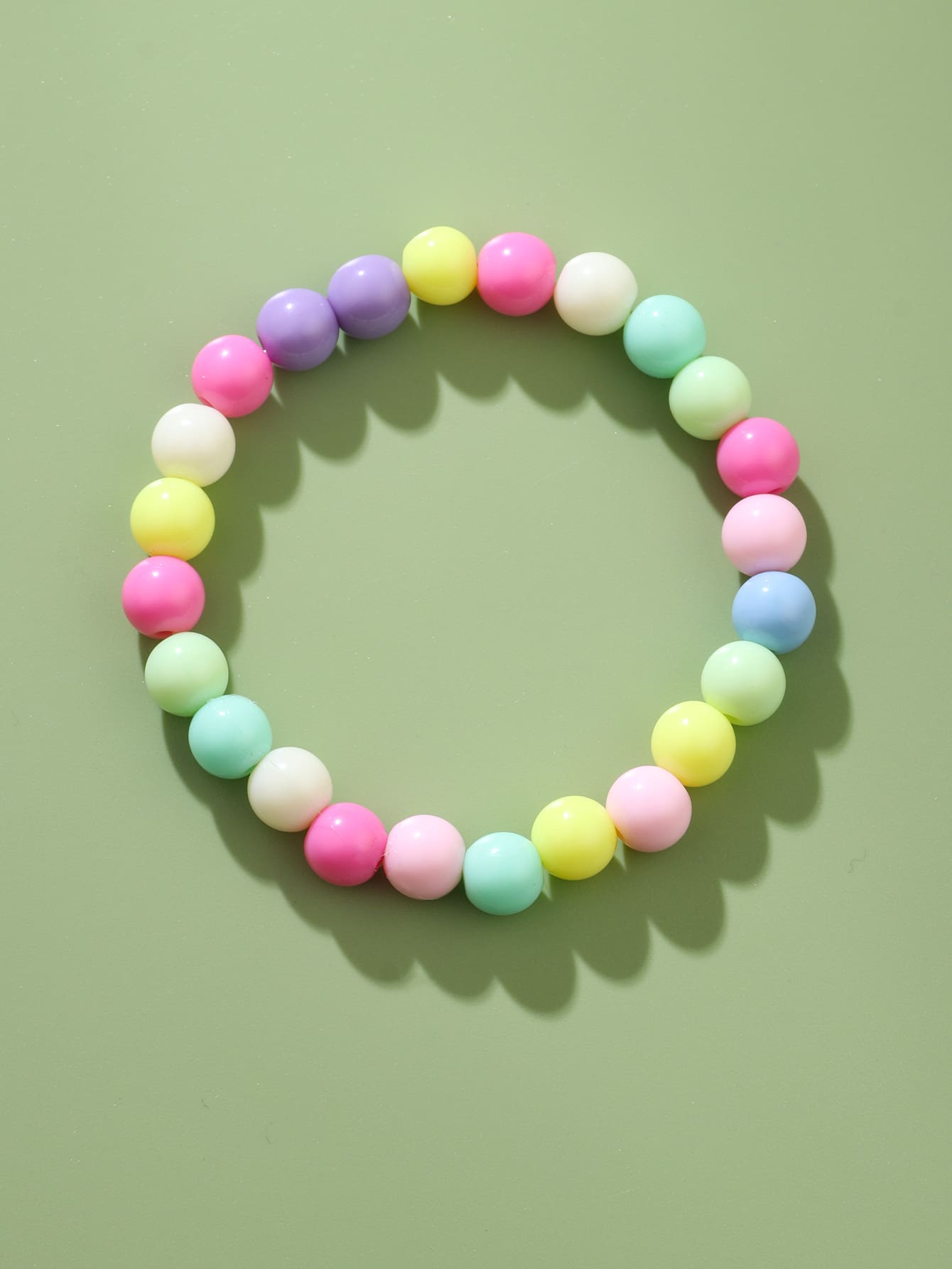 Toddler Girls Color Block Beaded Bracelet - Multicolor - View 1