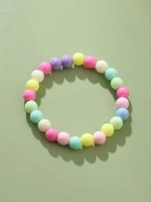 Toddler Girls Color Block Beaded Bracelet - Multicolor - View 2