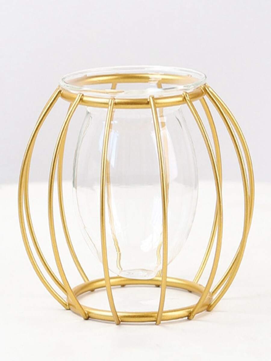 1入組鐵花瓶 - 金色 - 查看 1