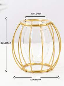 1入組鐵花瓶 - 金色 - 查看 3