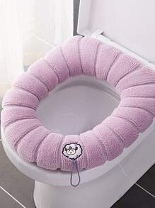 1pc Cartoon Embroidery Random Toilet Seat Cover - Multicolor - View 6