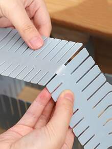 4 piezas Divisor de cajón de plástico - Azul - Ver 2