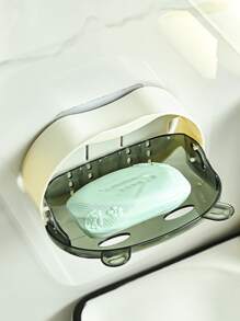 1pc Wall Mounted Soap Dish - Grey - View 5