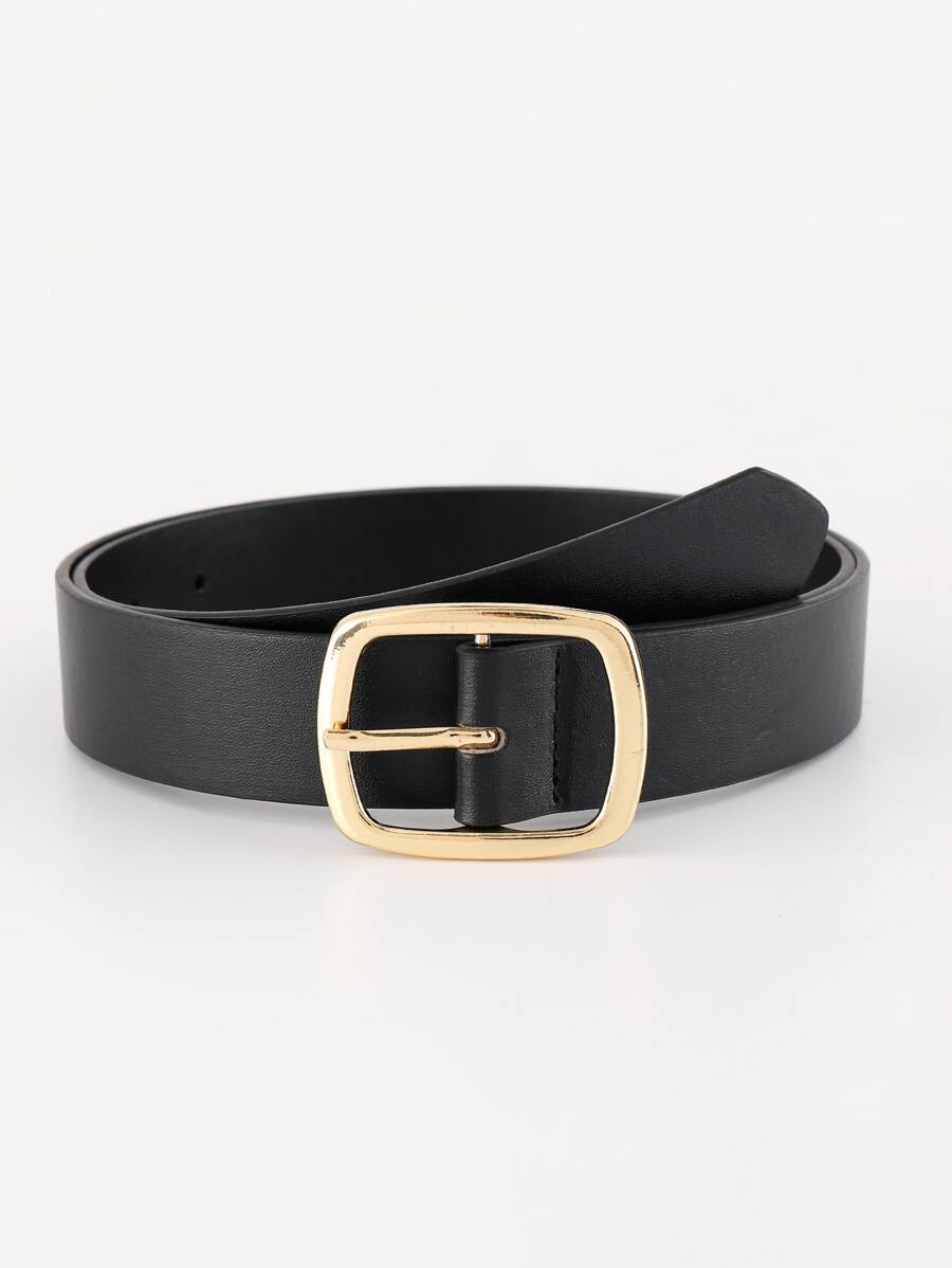 1pc Minimalist Fashion Versatile Women's Belt - Black - View 1
