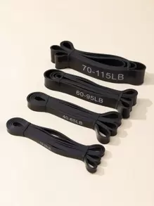 1pc Strength Rubber Yoga Band - Black - View 2