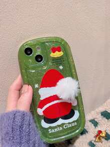 Christmas Santa Claus Furry Phone Cover - Multicolor - View 2
