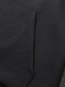 Manfinity Hombres Capucha con estampado de letra con cordón - Negro - Ver 5