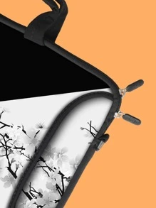 1 túi máy tính xách tay họa tiết hoa - Đen và trắng - Xem 3