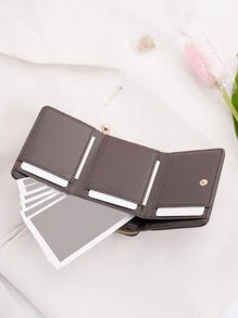 女士钱包/短款钱包 卡夹 拉链钱包 全拉链钱包 多层三折 带卡槽 可装信用卡/身份证/现金/护照 多功能 生日礼物 教师礼物 旅行 经典简约休闲 女士 大学生 便携式多功能 商务休闲 女士钱包 钱包 小钱包 - 咖啡棕 - 查看 2