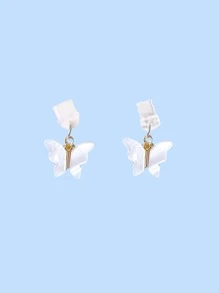 1pc Butterfly Design Dust Plug - White - View 2