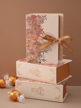 1入組花卉圖案禮物盒