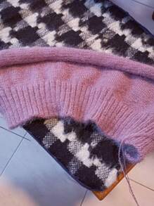 2pcs 50g+20g Plush Mink Cashmere Yarn Soft Blended Merino Woollen Yarn for Crocheting Cardigan Hat Scarf Fancy - Red Violet - View 2