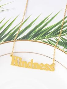 Letter Pendant Necklace - Yellow Gold - View 1