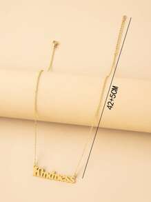 Letter Pendant Necklace - Yellow Gold - View 4