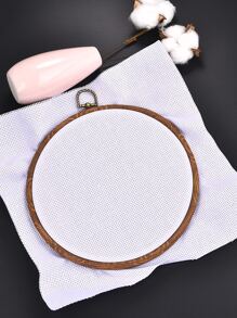 1入組木紋手工刺繡戒指 - 灰色 - 查看 2