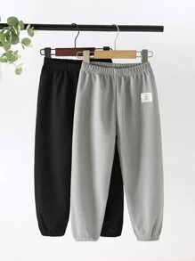 Quần con gái lớn Đắp vá Lá thư Giải trí - Nhiều màu - Xem 1