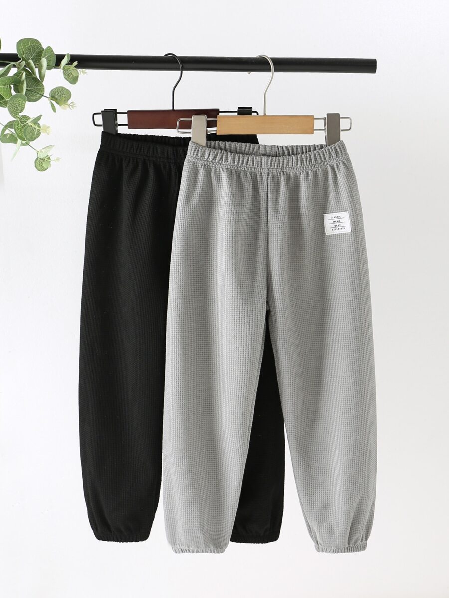 Quần con gái lớn Đắp vá Lá thư Giải trí - Nhiều màu - Xem 1