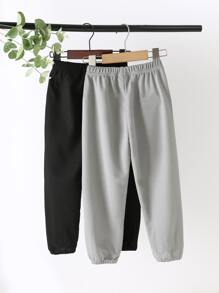 Quần con gái lớn Đắp vá Lá thư Giải trí - Nhiều màu - Xem 2