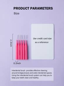 Set de 5 cepillos interdentales, limpiador de braquetes, palillos dentales, cabezales de hilo dental para higiene oral y limpieza de dientes y encías con brackets. Cepillos dentales suaves y flexibles en color rosa, ideales para usar en el hogar, dormitorio, baño, de viaje, bodas, fiestas, cumpleaños, como regalo para hombres, mamá, papá y amigos, Año Nuevo, accesorios y regalos divertidos. - Rosa Fucsia - Ver 5