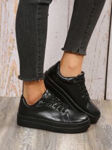前綁帶板鞋 - 黑色 - 查看 1