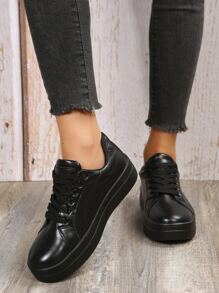 前綁帶板鞋 - 黑色 - 查看 4