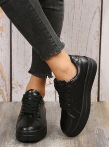 前綁帶板鞋 - 黑色 - 查看 6