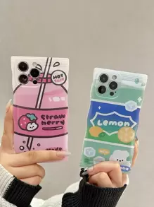 Funda de teléfono de dibujos animados gráfica de 2 piezas para verano - Multicolor - Ver 1