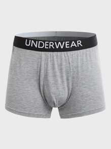 Extended Sizes Men 5pcs Letter Tape Waist Boxer Brief - Multicolor - View 7