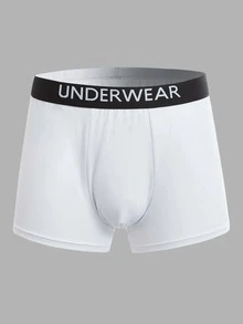 Extended Sizes Men 5pcs Letter Tape Waist Boxer Brief - Multicolor - View 14