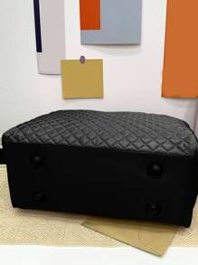 绗缝旅行包，简约黑色旅行运动包，旅行包，夏季沙滩包，度假必备品，夏季度假配件，旅行收纳包，医院包，露营旅行配件，手提箱，过夜包，健身包，周末包，行李包，手提袋，大学包，行李袋，周末包，冬季学校包，学校配件，学校用品 - 黑色 - 查看 6