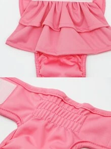 1 pieza Pantalones sanitarios para mascota con diseño de fruncido
