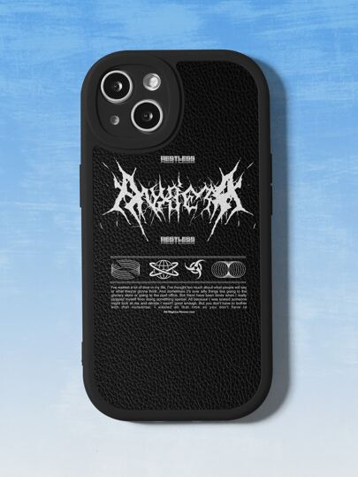 MkngProject Letter Graphic Phone Case