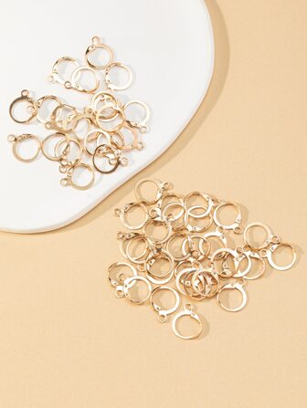 50入組時尚3d金屬電鍍碎片式法式耳環掛針,適用於diy珠寶製作