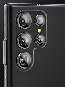 1入組鋼化手機攝像頭保護膜兼容三星 Galaxy S22 Ultra - 黑色 - 查看 2