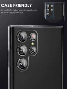 1入組鋼化手機攝像頭保護膜兼容三星 Galaxy S22 Ultra - 黑色 - 查看 4
