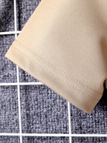 SHEIN Mirajuku 男童夏季休闲撞色拼接T恤